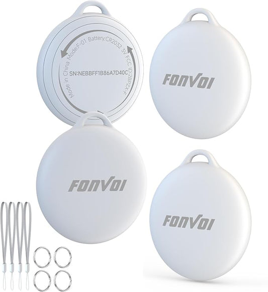 New [Apple MFi Certified] (iOS Only) Air Tags-4 Pack, Bluetooth Tracker for Apple Find My, Replaceable Battery, Key Finder and Item Locator Smart Tag for Keys, Bags, Luggage, Pets, Wallet