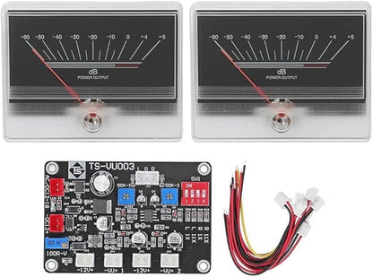 Power Amplifiers VU Meter with Driver Board Kit Backlit Audio Level Indicator 2 Analog Meters VU Meter Audio Level Panel Indicator 960uA Sensitivity