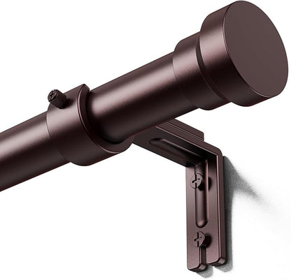 Yafex Curtain Rod 32-84 Inch, Heavy Duty 1 Inch Adjustable Curtain Rods for Windows, Antique Bronze Long Window Treatment Rods, Modern Design, Easy Installation