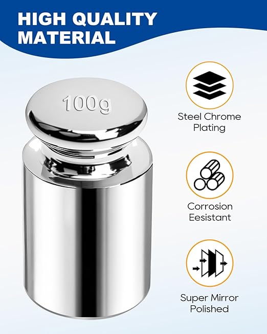 UCEC Calibration Weights for Digital Scale, 100g Gram Weights, Precision Stainless Steel Balance Scale Calibration Weight for Lab Educational Science
