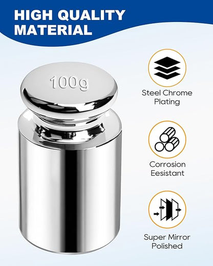 UCEC Calibration Weights for Digital Scale, 100g Gram Weights, Precision Stainless Steel Balance Scale Calibration Weight for Lab Educational Science