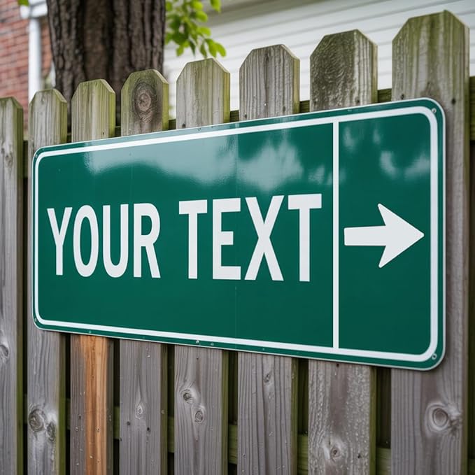 Custom Street Signs, Reflective Option, Single/Double Sided, Rust Free Aluminum, UV Protected & Weatherproof - 4x18 Inch