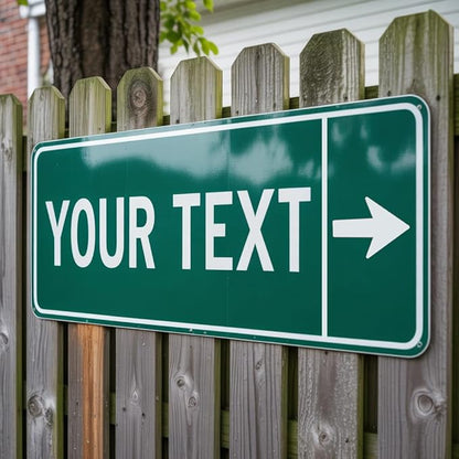 Custom Street Signs, Reflective Option, Single/Double Sided, Rust Free Aluminum, UV Protected & Weatherproof - 4x18 Inch