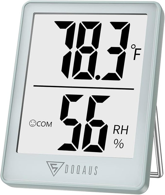 DOQAUS Digital Hygrometer Indoor Thermometer Humidity Gauge Room Thermometer with 5s Fast Refresh Accurate Temperature Humidity Monitor, Light Blue