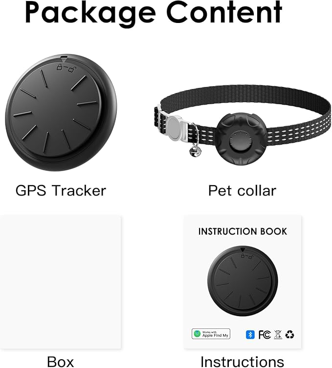 Cat Tracker, Waterproof, Compatible with Apple Find My App (Only iOS), No Monthly Fee