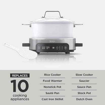 Ninja Foodi PossibleCooker 6.5Qt PRO Plus 10-in-1 Smart Cook System - Multi-Function Rice Cooker, Slow Cooker, Sous Vide with Thermometer - Electric Pot for Kitchen Appliances (6.5 QT)