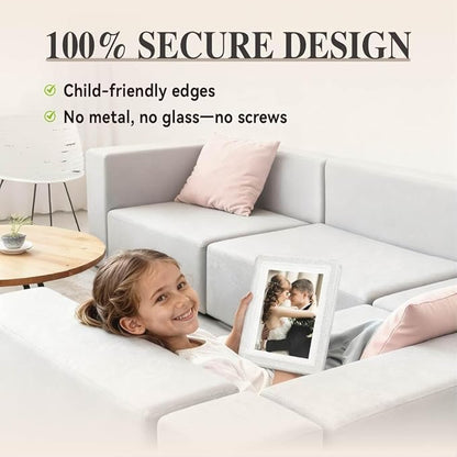 Crystal 5x7 Picture Frame with Acrylic Front 10 Pack, ABS Frame for 5x7 or 4x11 Photos, Shatterproof UV-Resistant Tabletop Photo Frame, Vertical/Horizontal Display for Home Décor