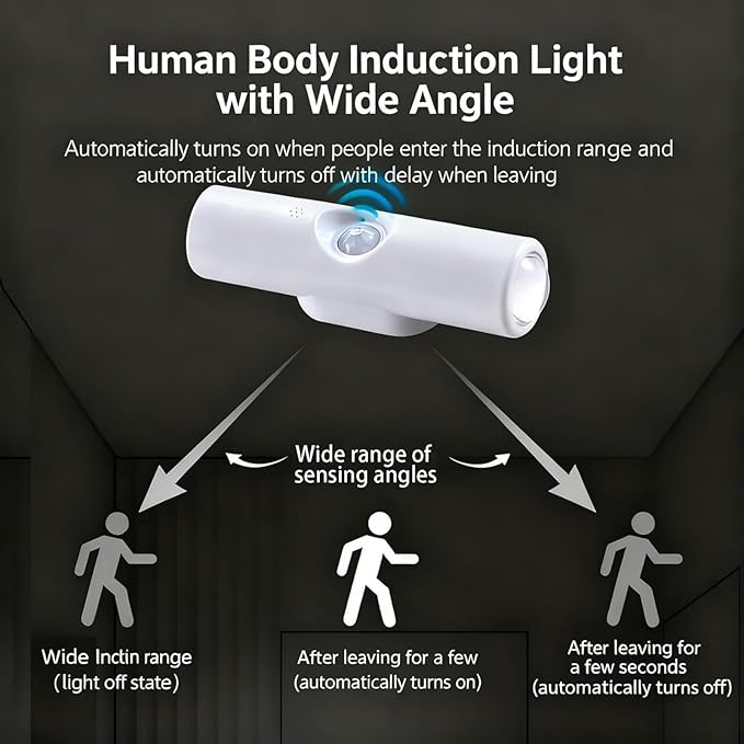 Rechargeable Smart LED Motion Sensor Ambient Light, Punch-Free Smart Sensor Magnetic Rechargeable LED Lights, Color Changing Motion Sensor Light for Stairs, Wardrobe, Cabinet (6, Black-RGB 7colors)