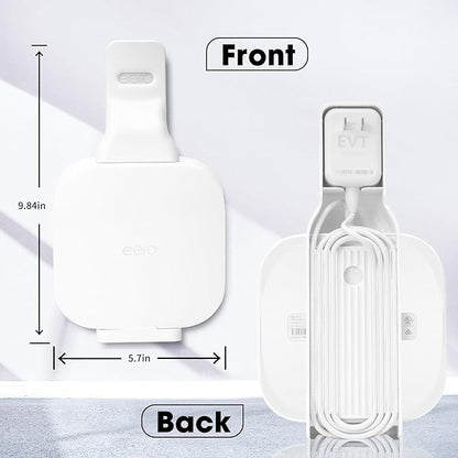 Wall Mount Holder for eero Pro 6E/Pro 6, Wi-Fi Router Wall Mount Shelf Screwless Snap-On Bracket with Cable Management&Heat Dissipation, Easy Installation, Space-Saving Design for Home/Office Networks
