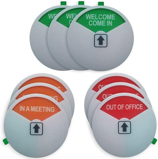 Privacy Sign,Out of Office/Please Come In/In a Meeting/Office/Conference Sign for Offices (White-3 Pack)