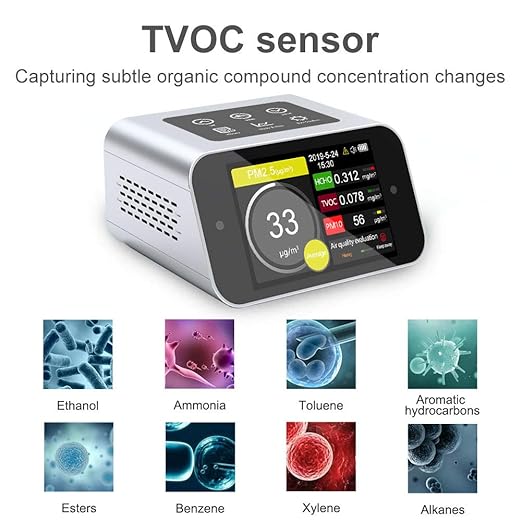 A16 Air Quality Monitor Indoor PM2.5 PM10 TVOC HCHO Tester PM1.0 Dust Meter VOC Test Formaldehyde Detector AQI Home