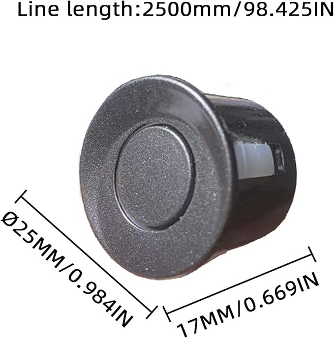 New Features Forward and Reverse Parking sensors, Option to Measure Distance in inches, bidirectional Display Option, and Customizable Digital Direction 18 Color Probes to Choose from(Dark Grey)