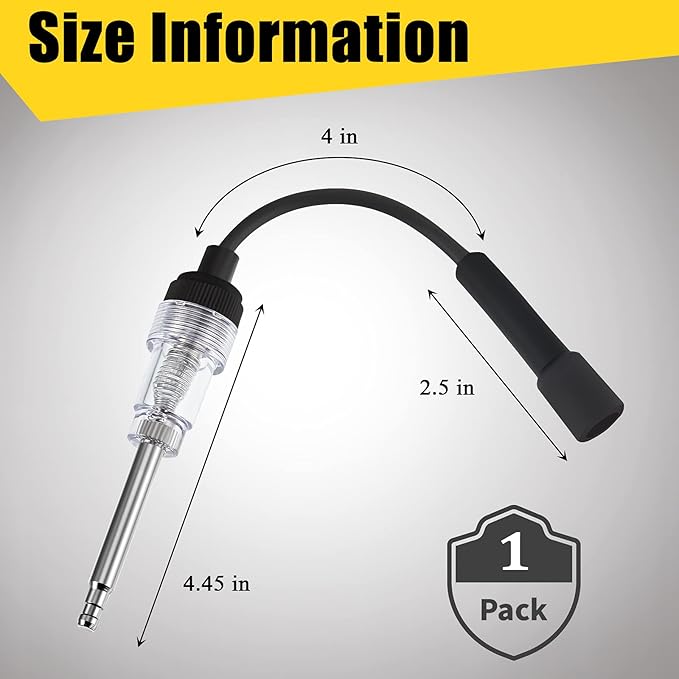 Inline Spark Plug Tester Engine Straight Boot Ignition Tester Light Lawnmower Checker Armature Diagnostic Detector for Automotive Car Internal External Engine(1 Piece)