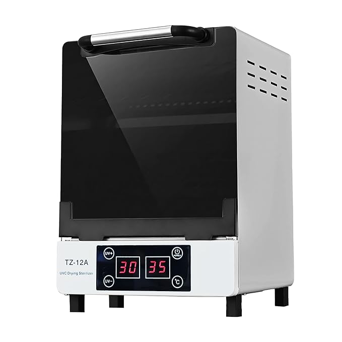 Nail Tool cleaning cabinet, Large capacity Stainless Steel cleaning, with Drying Function, Temperature and Timer Control, up to 60 Minutes, 110V Power Supply