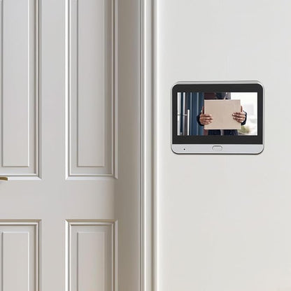 Smart -Video Doorbell Camera,Digital Door Peephole Camera with 4.3 Inch Color LCD,1080P Wide Angle Lens,PIR Motion Sensor,Wireless 2.4G Connectivity,-Night Vision,Rechargeable 5000mAh Battery