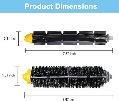Roomba 676 Replacement Parts for iRobot Roomba 600 Series 676 694 675 692 695 677 671 655 645 690 680 660 650 620 614 & 500 Series 595 585 564 Robot Vacuum Cleaner, 2 Bristle & 2 Beater Brush