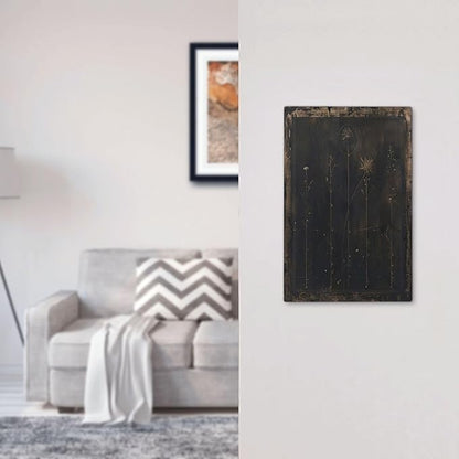 Light Switch Cover Plate Black And White Dandelion Art Vintage Wood Grain 1 Gang No Device Blank Wall Plate Electrical Outlet Cover Decorative Switch Plate Covers for Farmhouse Cabin Decor