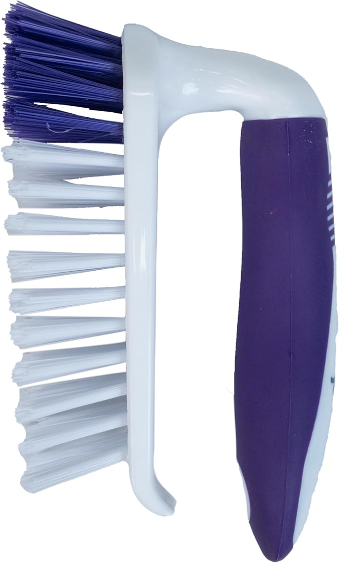 Fabuloso Scrub Brush with Handle – Easy Grip Handheld Scrubbing Brush for Showers, Floors, and More