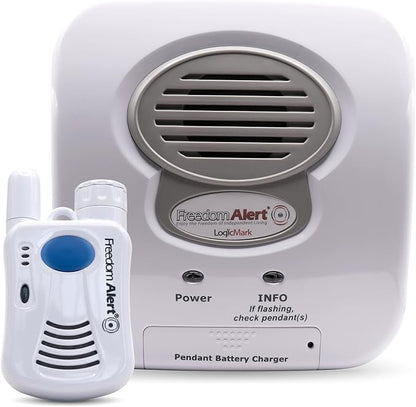 Freedom Alert, Landline Personal Emergency Device, 2-Way Call with Family and Police for Home Safety, Device for Seniors and The Elderly