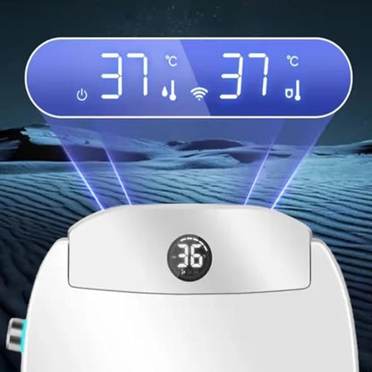 Electric Bidet Toilet Seat, Auto Open/Close Lid & Seat with Radar Sensor, Unlimited & Filtered Warm Water, 8 Modes Spa Wash, Warm Air Dryer, Heated Seat, 10-year warranty. (TB-51E, Round)