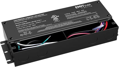 EMITEVER Dimmable Led Driver, 2 Packs 150W AC 110V-277V to DC 24V Transformer, 5-in-1 Dimming: ELV/MLV/TRIAC / 0-10V / 1-10V / 10V PWM/Potentiometer, Waterproof IP67 and UL Listed
