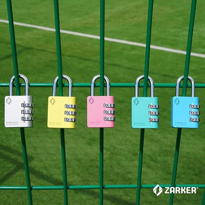 XD35 Combination Lock, 3-Digit Padlock for School, Gym, Sports Locker Lock, Fence, Toolbox, Case, Outdoor, Hasp Storage (1-Pack, Emerald)