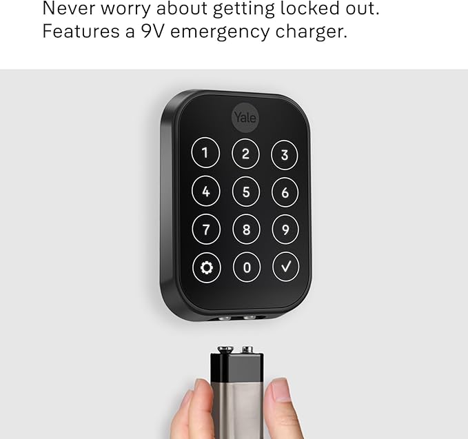 Yale Assure Lock 2 with Wi-Fi – Black Suede Smart Lock for Front Door with Keypad, App Control, Backup Key, and Deadbolt – Secure Keyless Entry Door Lock, YRD450-WF1-BSP