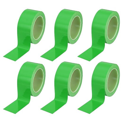 PATIKIL Floor Marking Tape 2 Inch x 110 Ft, 6 Pcs Self-Adhesive Warning Safety Tape Caution Stripe for Walls Floors Pipes Equipment Outdoor, Green