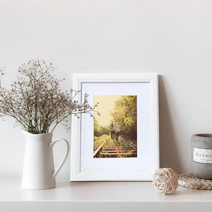 KTKDE 12x12 Picture Frame Set of 5, Wooden frames White, Wall Hanging Display, Best Square Photo Frame Studio Gallery for Photos, Posters & Art Prints