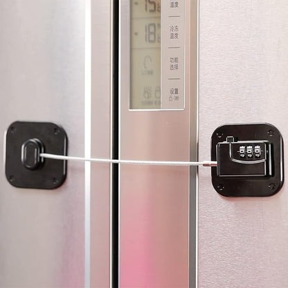 YEYA Upgraded Refrigerator Door Lock with Combination for Adults, Lock for Fridge, Freezer, File Cabinets, Desk Drawers, Locker, Child Safety Latch, Easy Install No Drlling 2 Pack