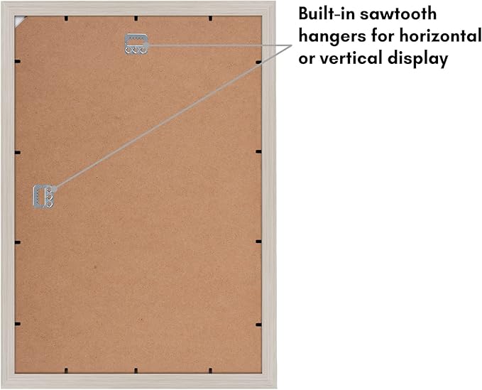 Americanflat 13x19 Picture Frame with Shatter-Resistant Glass - Signature Collection - Gallery-Style Frames Made of Engineered Wood - Photo Frame for Wall Display - Light Wood