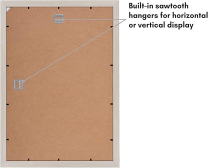 Americanflat 13x19 Picture Frame with Shatter-Resistant Glass - Signature Collection - Gallery-Style Frames Made of Engineered Wood - Photo Frame for Wall Display - Light Wood