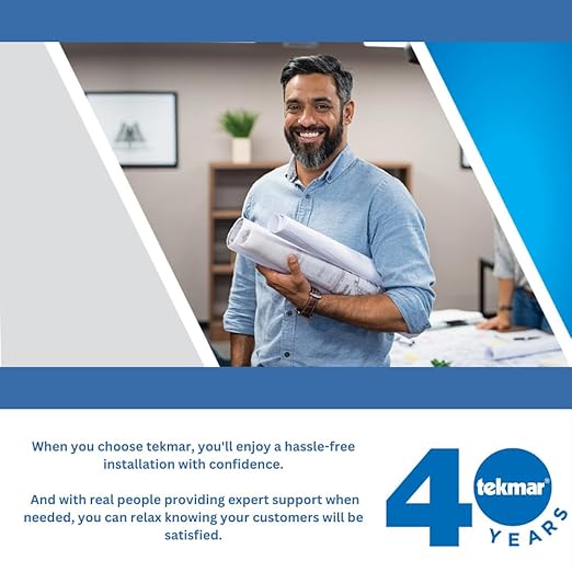 tekmar Indoor Sensor 084 | Mounts Flush or Nearly Flush to Wall for Unobtrusive Look | Mud Over the Sensor for Flawless Finish | Can Connect to Select tekmar Thermostats for Remote Temperature Sensing