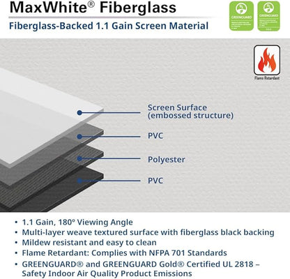 Elite Screens Evanesce, 112" 16:9, Recessed in-Ceiling Motorized Projector Screen and Installation Kit, 8k/4K Ultra HD Ready, Matte White Fiberglass, Reinforced Projection Surface, IHOME112HW2-E16