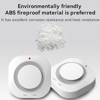 Photoelectric Smoke Detector Fire Alarm, Battery Operated, Smoke Alarm with Test Button & Low Battery Signal, LED Warning Light, 85-Decibel Alarm Sound, Easy Installation for Living Rooms and Bedrooms