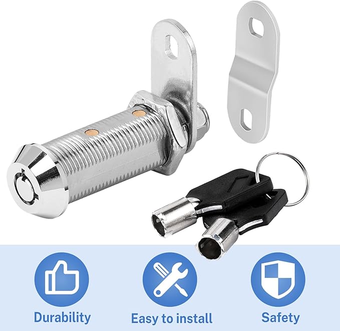 Cam Locks RV Storage Keyed Alike, 1-1/2" Fits 1-1/4" Max Door Thickness, Compartment Locks for Camper Trailer Cabinet With Keys (1-1/2 Inch 6Pack)