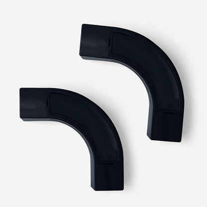 90 Curved Connectors for Ceiling Curtain Track, Black 2 PCS
