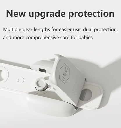 Child Safety Strap Locks (3 Pack) Baby Locks for Cabinets and Drawers, Toilet, Fridge & More. Adhesive Pads. Easy Installation, No Drilling Required, White/Gray (Gray, 3 pcs (Pack of 1))