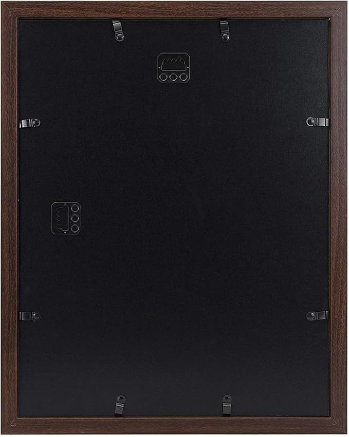 Golden State Art, 11x14 Picture Frame with Mat for 8x10 - High Definition Glass Wall Mounting Horizontal Vertical Display (Brown, 1 Pack)