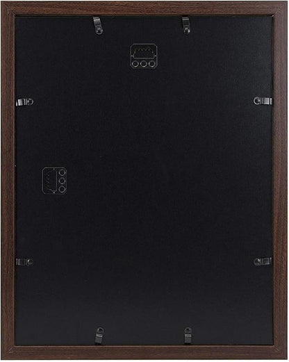 Golden State Art, 11x14 Picture Frame with Mat for 8x10 - High Definition Glass Wall Mounting Horizontal Vertical Display (Brown, 1 Pack)
