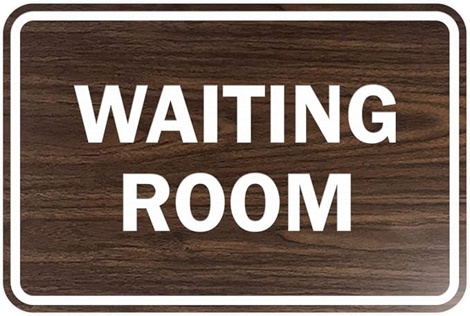 Signs ByLITA Classic Framed Waiting Room (Walnut) - Small