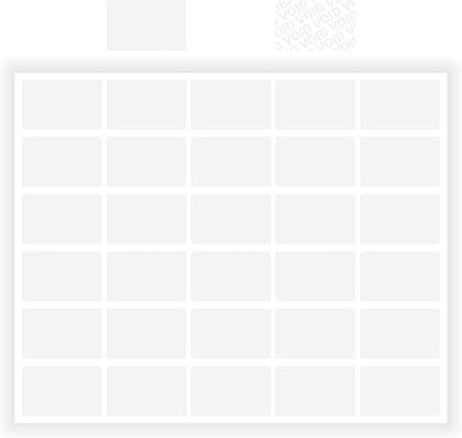 Transparent Blank Tamper Evident Labels Crystal Clear Sealing Package Seal Self Adhesive Security Warranty Void Tamper Proof Stickers (100pcs Rectangle)