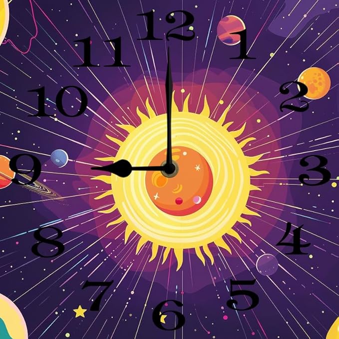 10 in Crafty Cat Crafts -219 Wood Wall Clock – Digital Time Display, Smart Home Compatible for Bedside or Workspace
