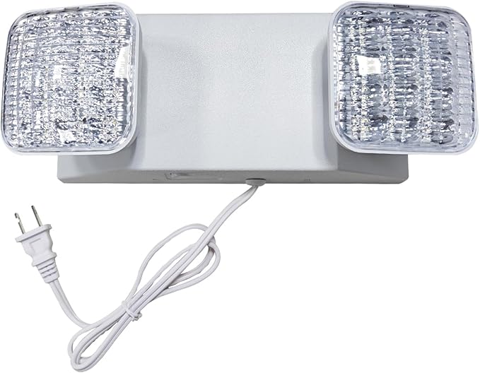 TANLUX LED Emergency Lights with Battery Backup, Commercial Emergency Light Fixtures for Business Home Power Failure Emergency Exit Sign Lighting with 1.0 Meter Plug in Cord AC120V UL Listed