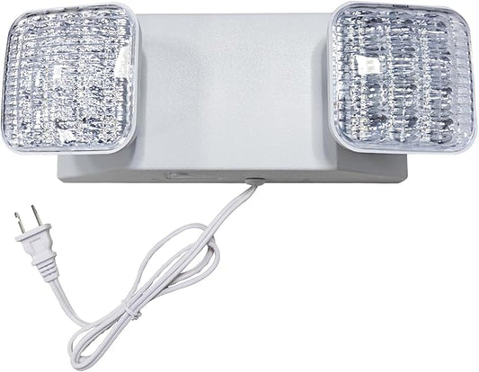TANLUX LED Emergency Lights with Battery Backup, Commercial Emergency Light Fixtures for Business Home Power Failure Emergency Exit Sign Lighting with 1.0 Meter Plug in Cord AC120V UL Listed