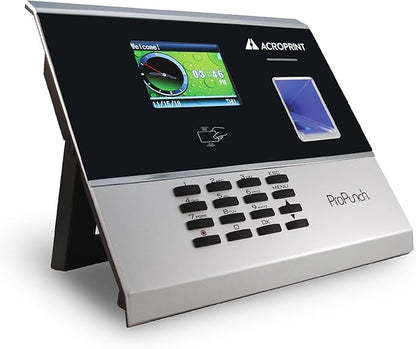 Acroprint ProPunch Time Clock System for Employees – Biometric Fingerprint Time Clock for Small Business, No Monthly Fees, Advanced Time Card Machine with Employee Time Tracker