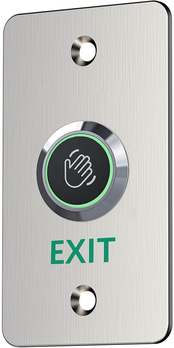 Infrared Sensor Exit Button IR Touchless Door Release 304 Stainless Steel IP67 Waterproof with LED Indicator for Access Control Systems