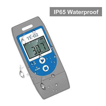 Temperature Data Logger, APRVTIO TE-02 10 PCS USB Temperature Data Recorder with PDF, 32000 Points, Plug and Play, Multi-Device Data Comparison, Calibration Certified