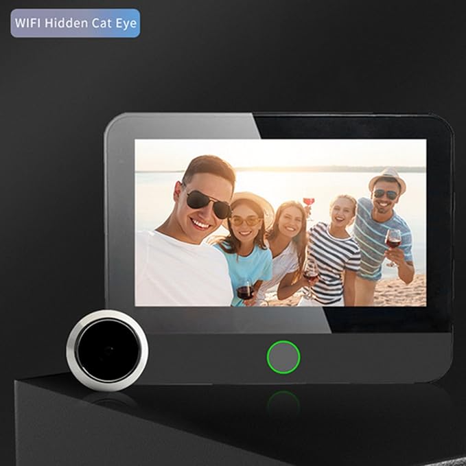 Fockety Digital Door Viewer, 1080P HD Door Peephole Camera with LCD Color Screen, Motion Detection & 120° Wide Angle, Video Peephole Door Camera Built in Rechargable Battery for