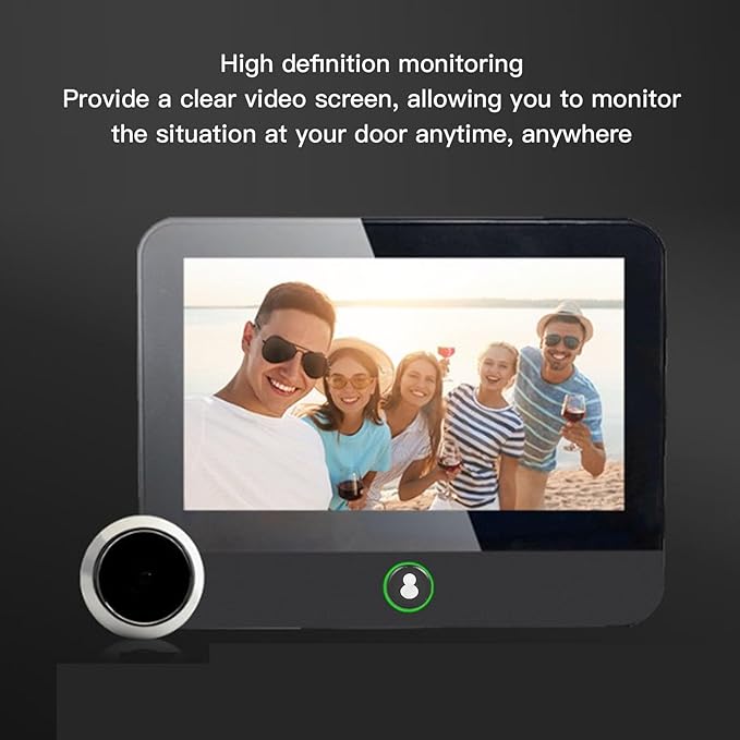 Digital Door Viewer, 1080P Door Peephole Camera with HD Screen, 120° Wide Angle, for TUYA APP, 5000mAh Battery Capacity, for Home Security